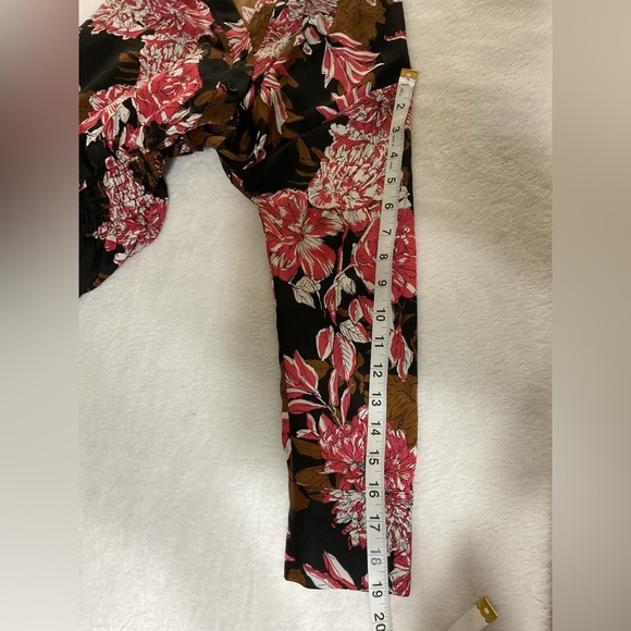 ZARA Printed Floral Long Sleeve Mini Dress Size S Authentic! - Picture 7 of 12